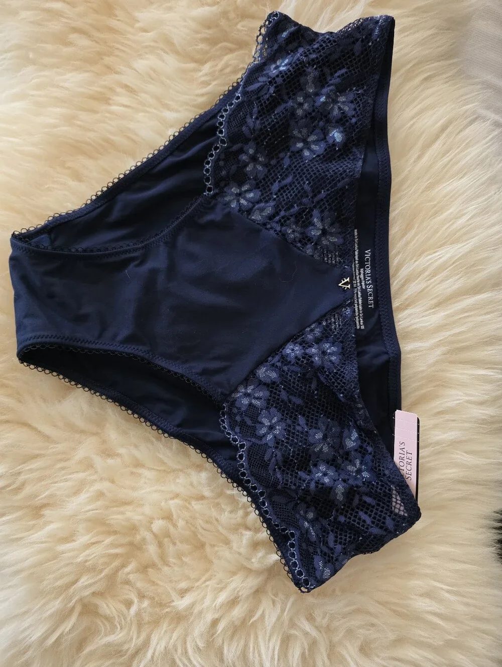 Victoria's Secret Love Cloud Matching Bra Panty Set 34B M Ensign Plunge NWT